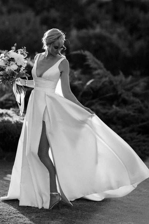 wide-v-neck-satin-bridal-gown-with-long-leg-slit