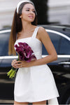 Women Informal Bridal Dress Short Satin Skirt