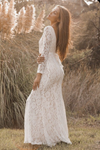 Women Modest  Lace Wedding Dress Long Sleeves
